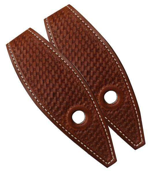 Showman Showman Basket Tooled Leather Slobber Straps