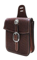 Showman Showman Basket Tooled Saddle Pocket