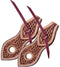 Showman Showman Basketweave Tooled Light Leather Slobber Straps
