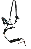 Showman Showman Beaded Nose Cowboy Knot Rope Halter with 7' Lead