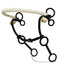 Showman Showman Black Steel Combination Hackamore With Rope Nose