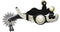 Showman Showman Black Steel Jingle Bob Spur With Silver Engraved Accents