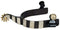 Showman Showman Black Steel Spur With Silver Engraved Bar Design
