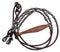 Showman Showman Braided Burgundy Rawhide Romal Reins With Leather Popper
