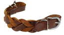 Showman Showman Braided Leather Curb Strap With Buckles