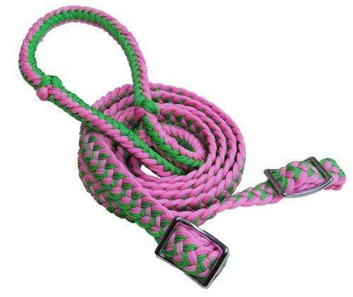 Showman Showman Braided Nylon Barrel Reins