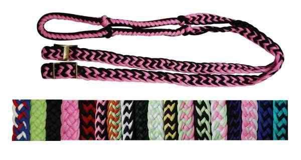 Showman Showman Braided Nylon Barrel Reins