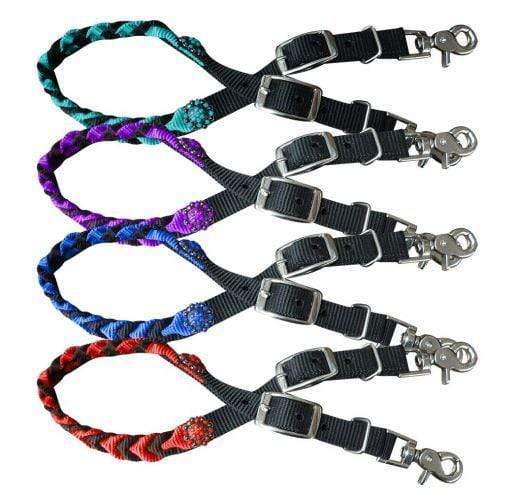 Showman Showman Braided Nylon Wither Strap With Conchos