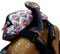 Showman Showman Bright Aztec Horse Print Insulated Nylon Saddle Pouch