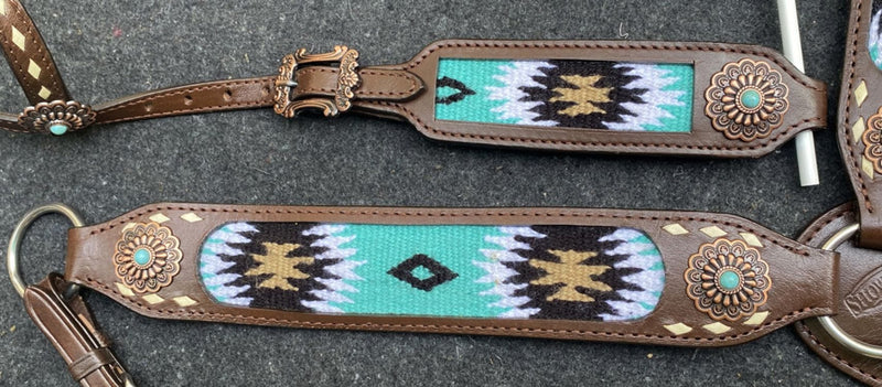 Showman Showman Browband Headstall Set with Wool Southwest Blanket Inlay