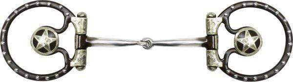 Showman Showman Brown Steel Bit With Silver Accents And Texas Star