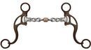 Showman Showman Brown Steel Chain Mouth Bit with Copper Roller