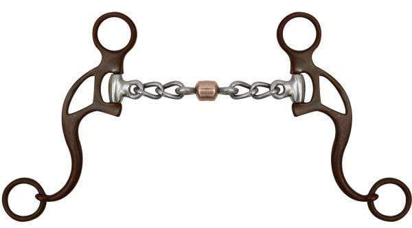 Showman Showman Brown Steel Chain Mouth Bit with Copper Roller
