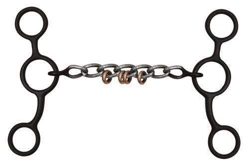 Showman Showman Brown Steel Short Shank Chain Bit With Copper Rings