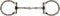 Showman Showman Brown Steel Snaffle Style Bit With Barbwire Silver Trim