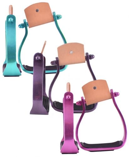 Showman Showman Color Coated Angled Aluminum Stirrups