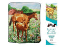 Showman Showman Couture Luxury Plush Blanket With Mare And Foal Print
