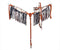 Showman Showman Cowhide Inlay Headstall Set with Fringe & Copper Conchos