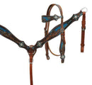 Showman Showman Crystal Rhinestone Headstall Set With Blue Inlay