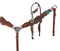 Showman Showman Cut-Out Teal Painted Feather Headstall Set