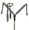 Showman Showman Dark Oil Tooled Single Ear Headstall Set with Rawhide Lacing