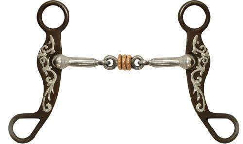 Showman Showman Engraved Silver Antique Brown Steel Shank Bit