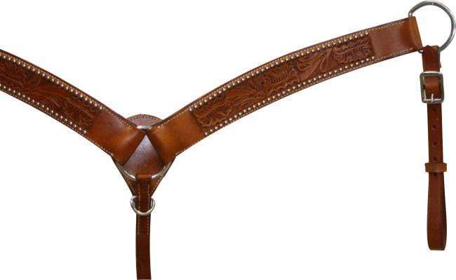 Showman Showman Floral Leather Breast Collar