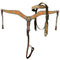Showman Showman Floral Tooled Design Headstall Set with Teal Underlay