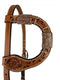 Showman Showman Floral Tooled One Ear Rawhide Laced Leather Headstall