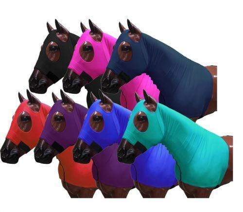 Showman Showman Form Fitting Breathable Lycra Hood With Zipper Neck