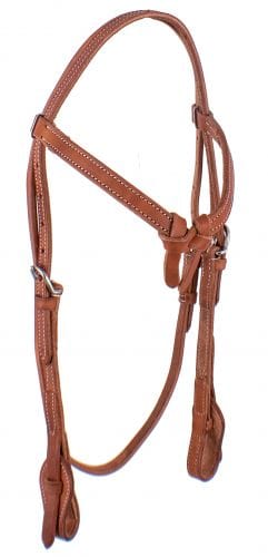 Showman Showman Futurity Knot Harness Leather headstall with Quick Change Bit Loops