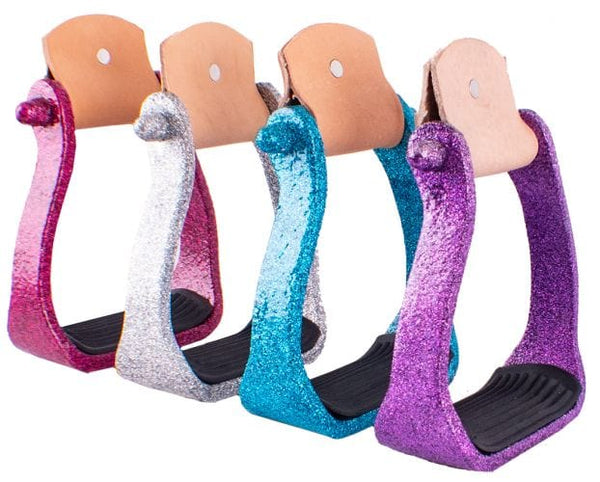 Showman Showman Glitter Epoxy Aluminum Stirrups