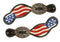 Showman Showman Hand Painted American Flag Spur Straps