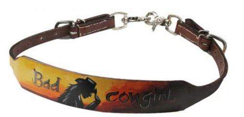 Showman Showman Hand Painted "Bad Cowgirl" Wither Strap