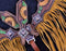 Showman Showman Hand Painted Sunflower and Cactus Fringe Headstall Set