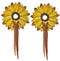 Showman Showman Hand Painted Sunflower Leather Bit Guards