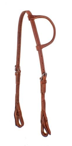 Showman Showman Harness Leather One Ear Headstall with Quick Change Bit Loops