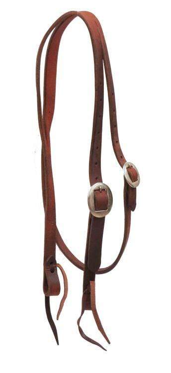 Showman Showman Heavy Oiled Harness Leather Split Ear Headstall