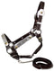 Showman Showman Horse Size Leather Silver And Gold Star Show Halter