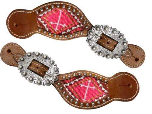 Showman Showman Ladies Beaded Cross Spur Straps