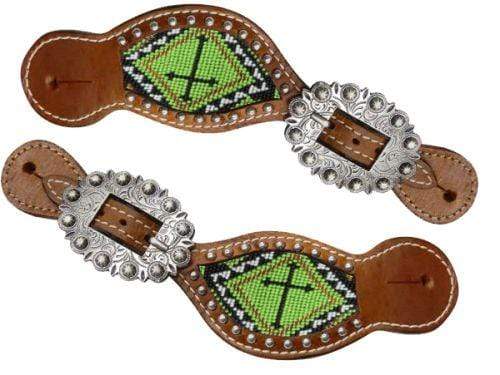 Showman Showman Ladies Beaded Cross Spur Straps