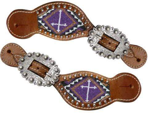 Showman Showman Ladies Beaded Cross Spur Straps
