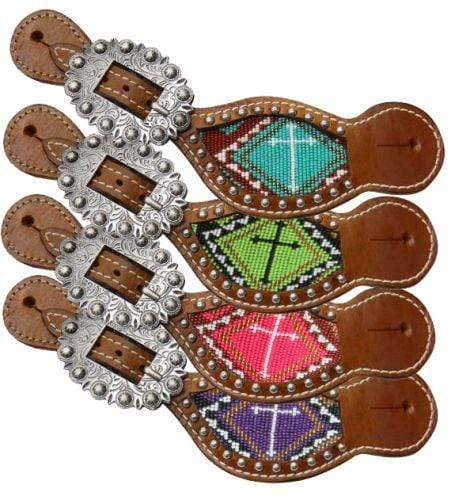 Showman Showman Ladies Beaded Cross Spur Straps