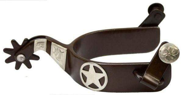 Showman Showman Ladies Brown Steel Silver Show Spur With Texas Star