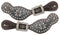 Showman Showman Ladies Gator Spur Straps with Silver Beading