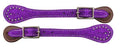 Showman Showman Ladies Glitter Leather Spur Straps