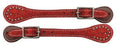 Showman Showman Ladies Glitter Leather Spur Straps