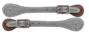 Showman Showman Ladies Glitter Leather Spur Straps