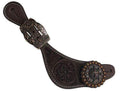 Showman Showman Ladies Size Argentina Cow Leather Raised Cross Concho Spur Straps