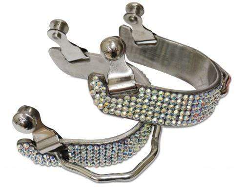 Showman Showman Ladies Size Bling Rhinestone Bumper Spurs